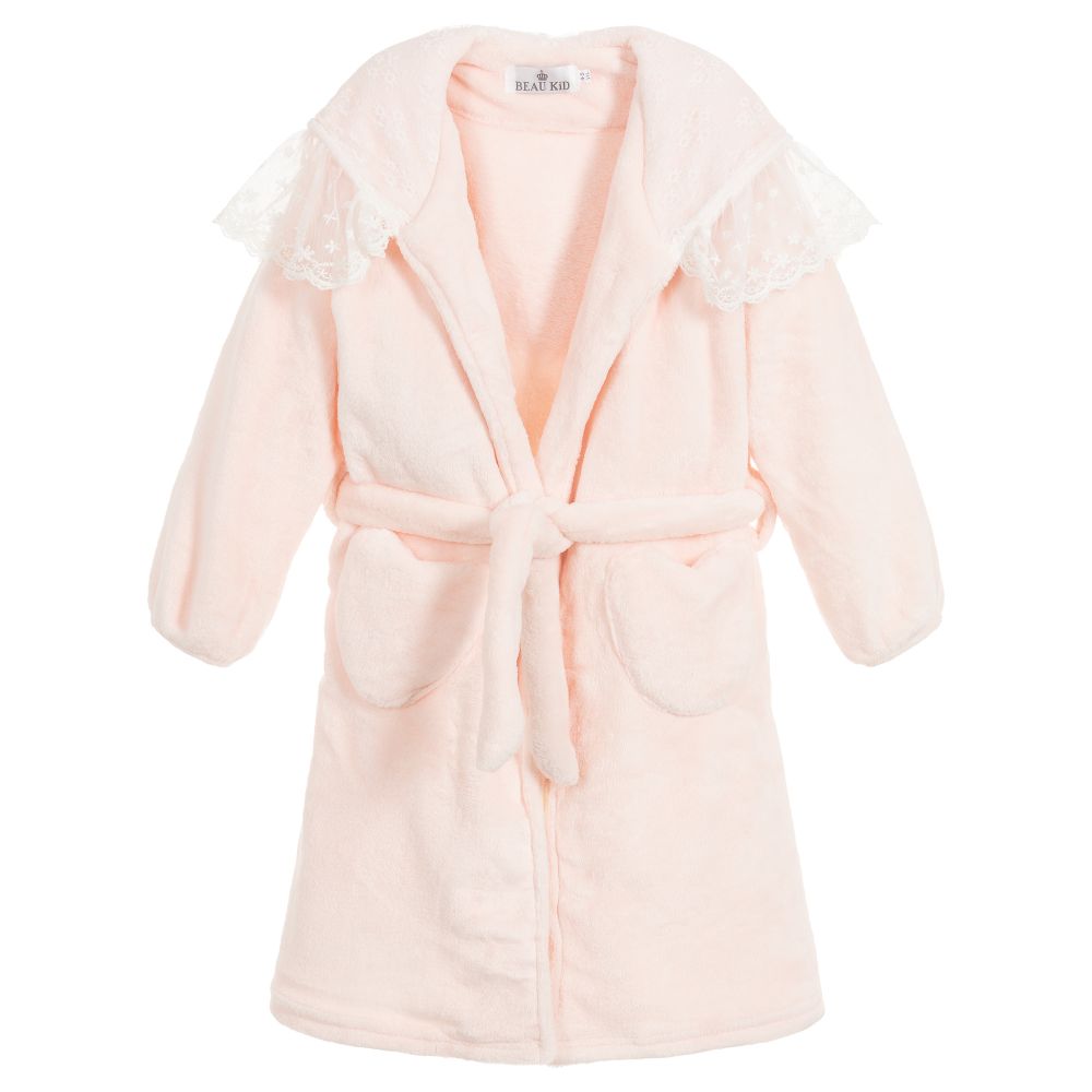 Beau KiD - Розовый флисовый халат для девочек | Childrensalon