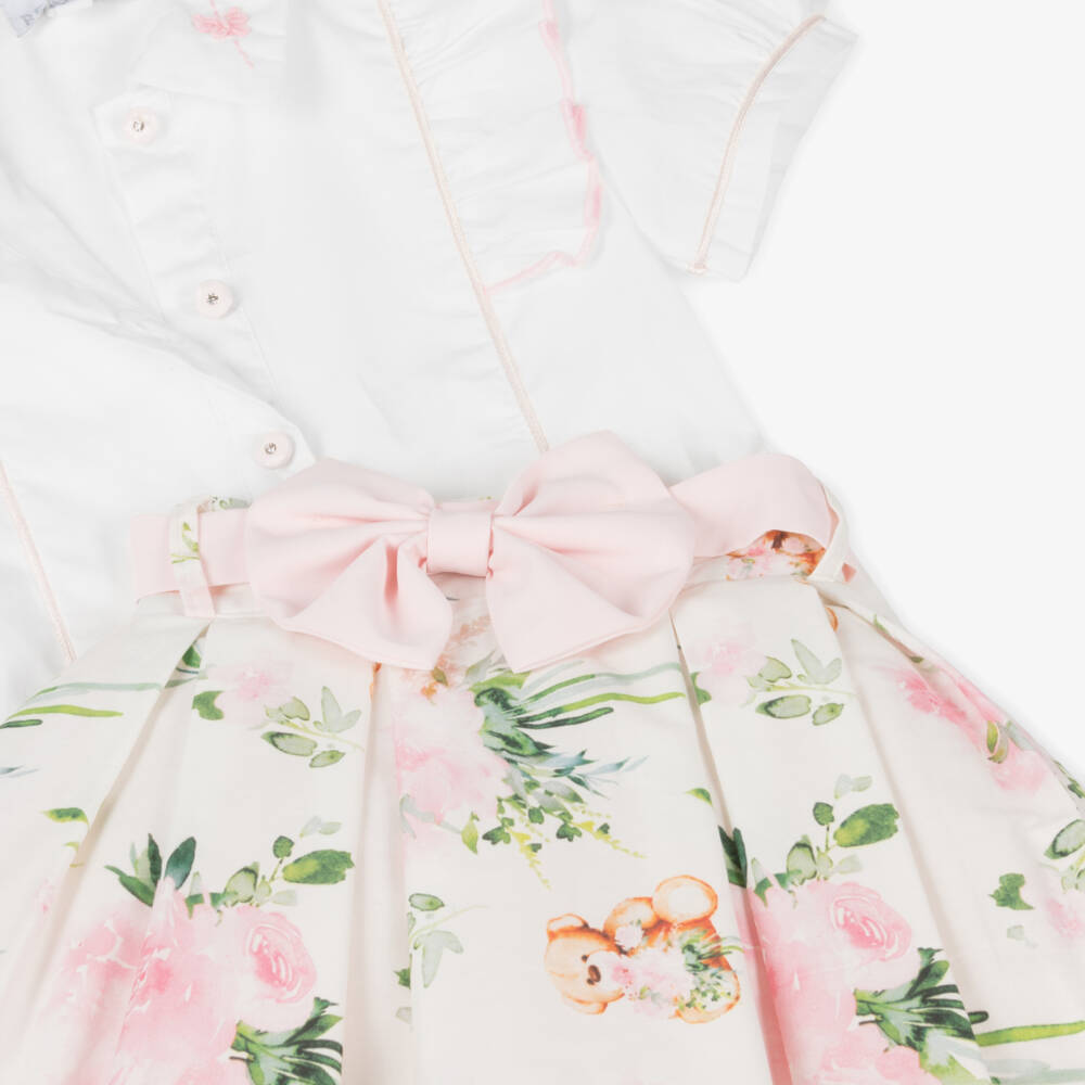 Beau KiD-Розовый цветочный комплект юбка для девочек | Childrensalon Outlet