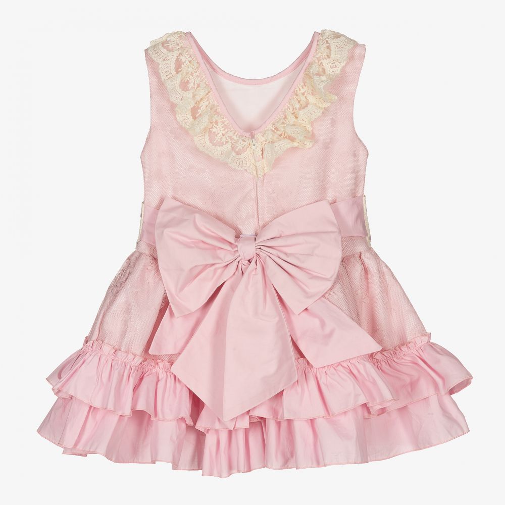 Beau KiD-Кремово-розовое платье с кружевом для девочек | Childrensalon Outlet