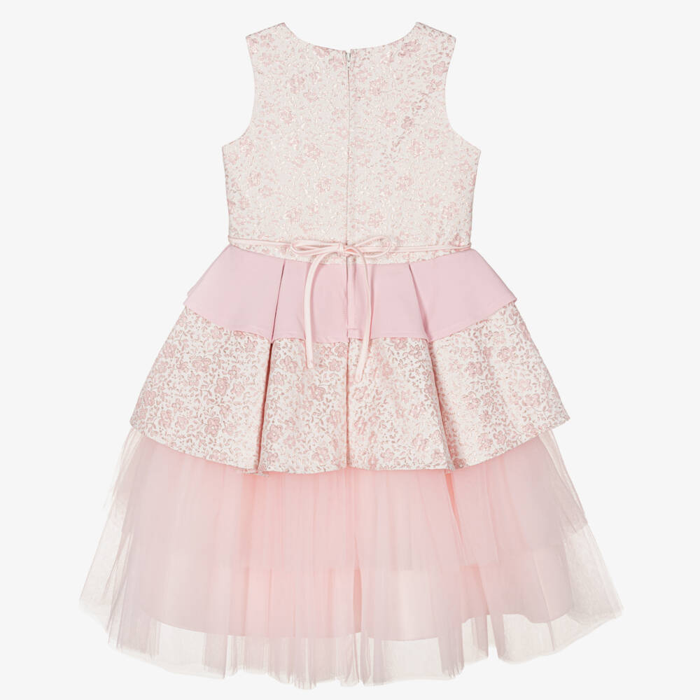 Beau KiD-Girls Pink Jacquard Dress | Childrensalon Outlet