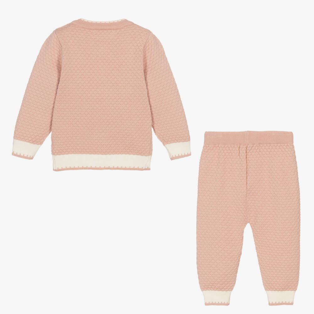 Beau KiD-Girls Pink Knit Cardigan Set | Childrensalon Outlet