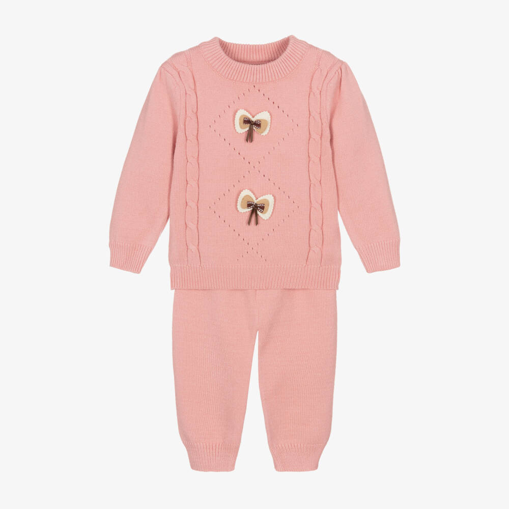 Beau KiD-Girls Pink Knit Sweater & Trousers | Childrensalon Outlet