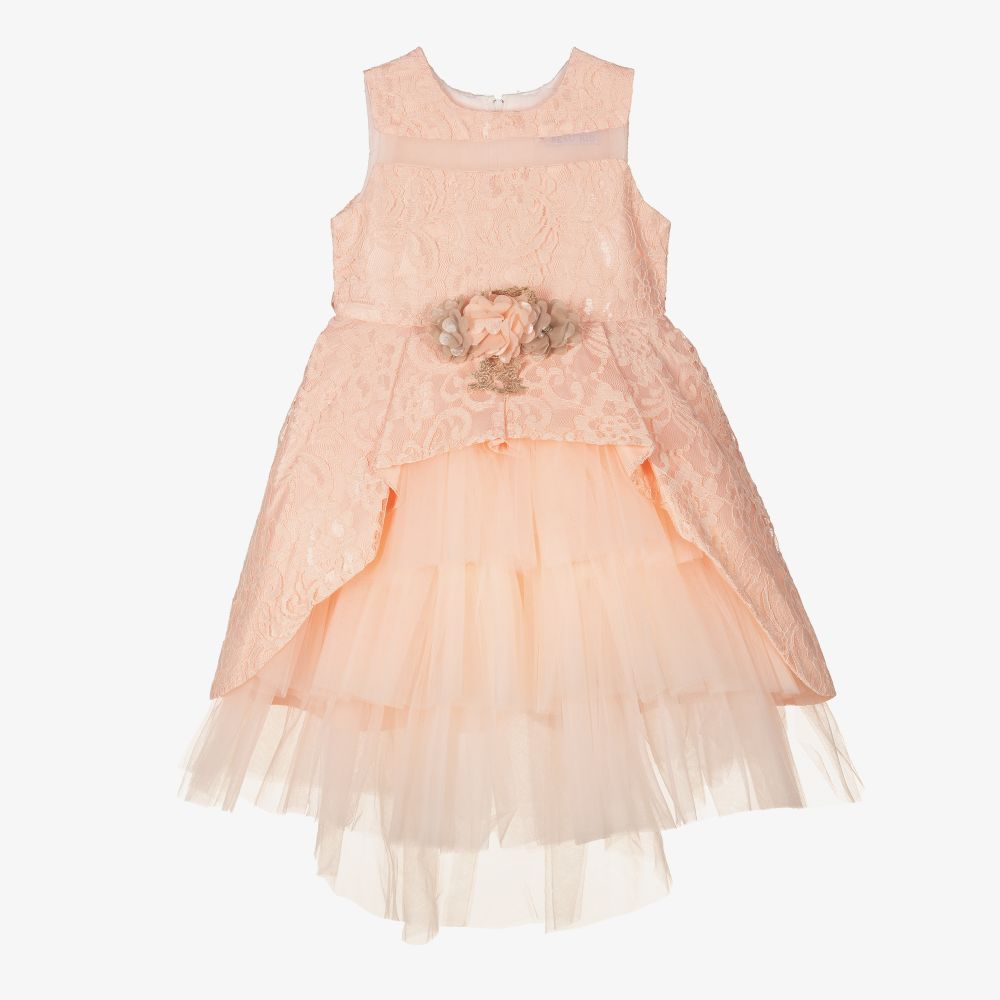 Beau KiD - Girls Pink Lace & Tulle Dress | Childrensalon