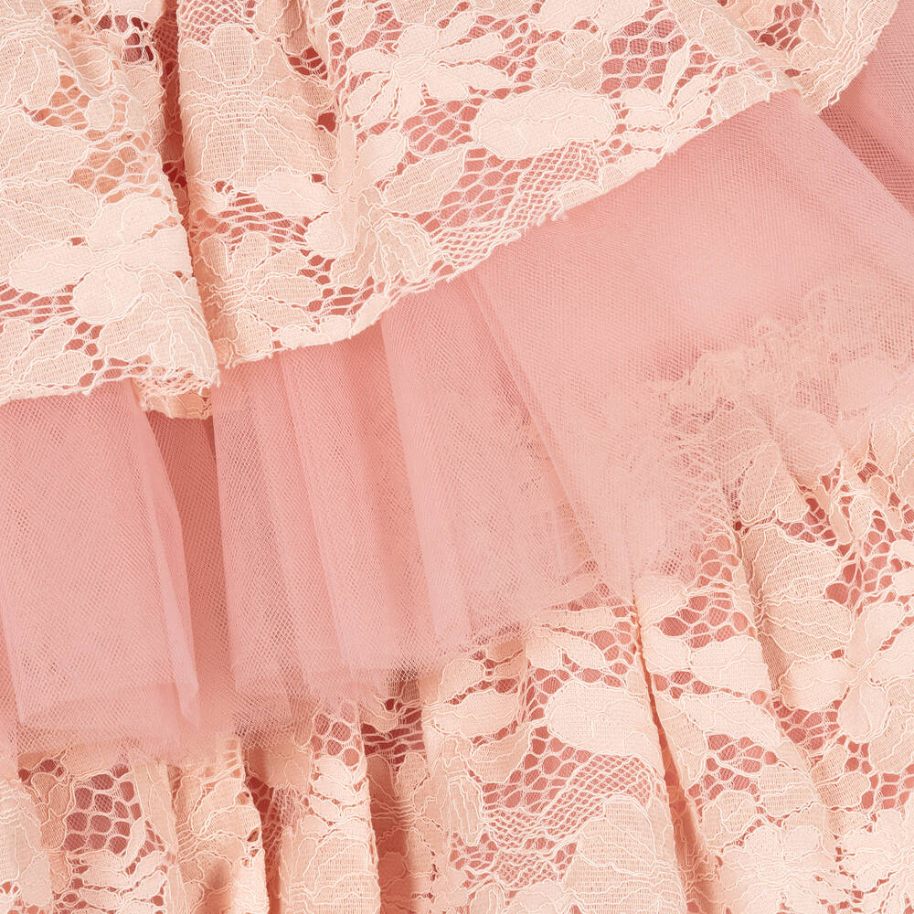 Beau KiD-Girls Pink Lace Tulle Dress | Childrensalon Outlet