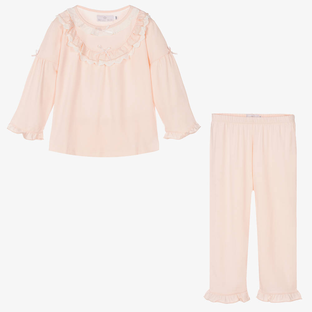 بو كيد-بيجاما طويلة جيرسي لون زهري للبنات | Childrensalon Outlet