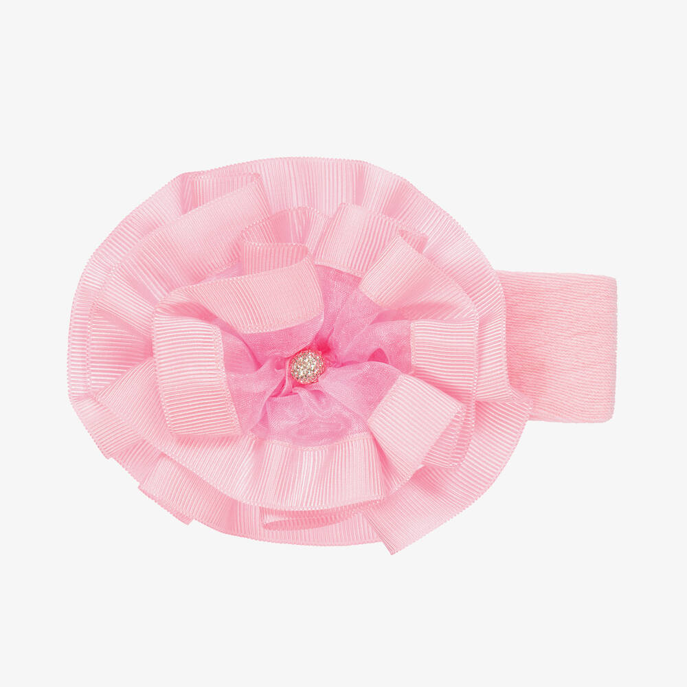 Beau KiD - Розовая повязка на голову с рюшами для девочек | Childrensalon