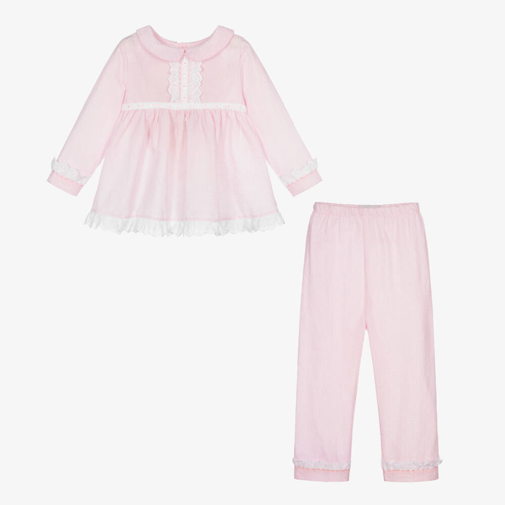 Beau KiD-Ночная одежда из хлопка с оборками розовая для девочек | Childrensalon Outlet