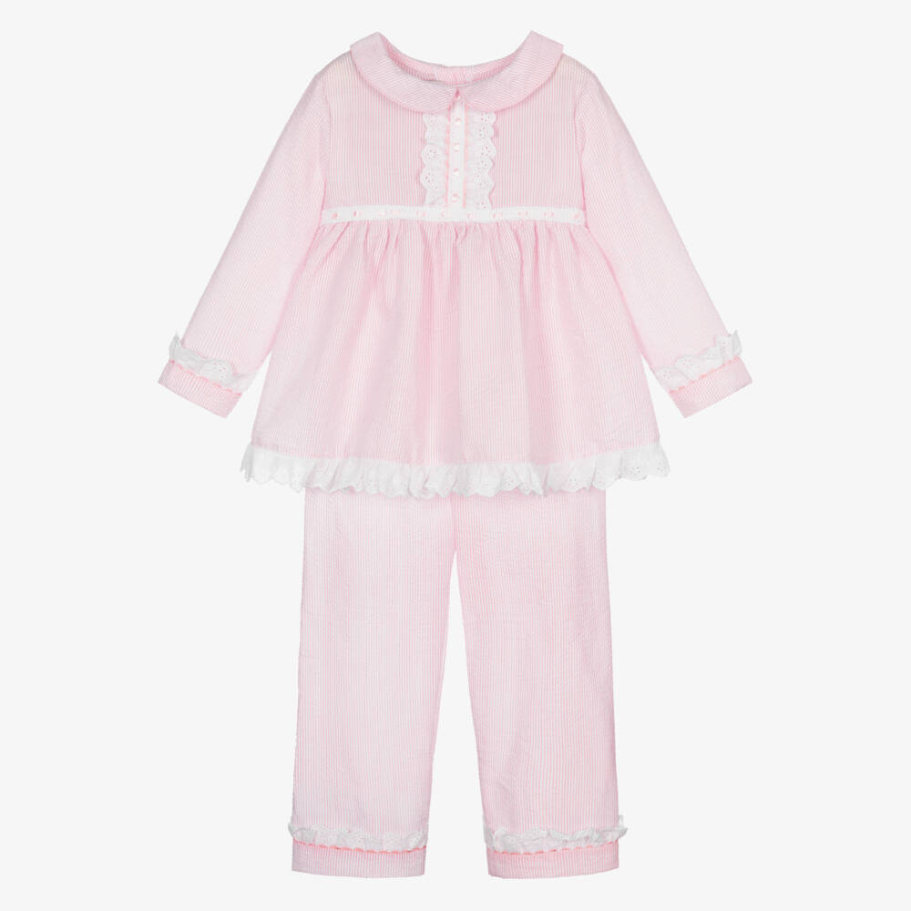 Beau KiD-Ночная одежда из хлопка с оборками розовая для девочек | Childrensalon Outlet