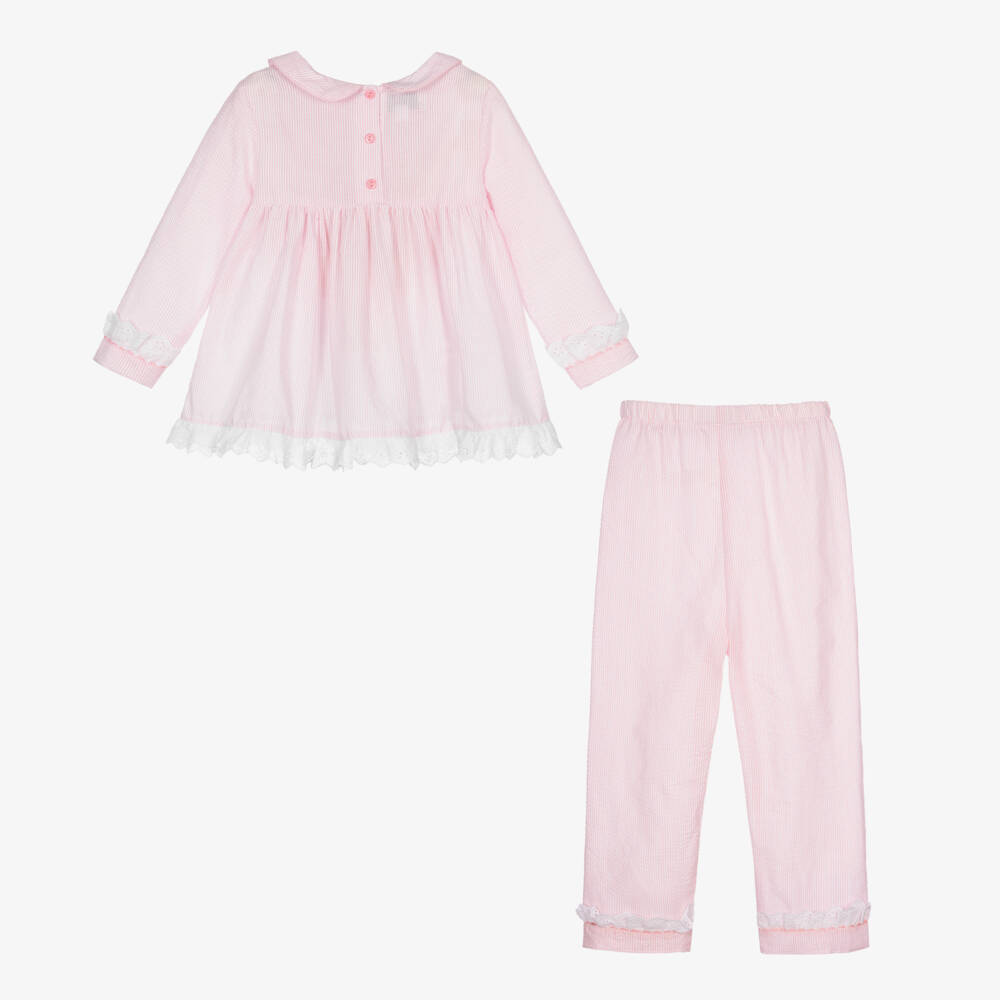 Beau KiD-Ночная одежда из хлопка с оборками розовая для девочек | Childrensalon Outlet