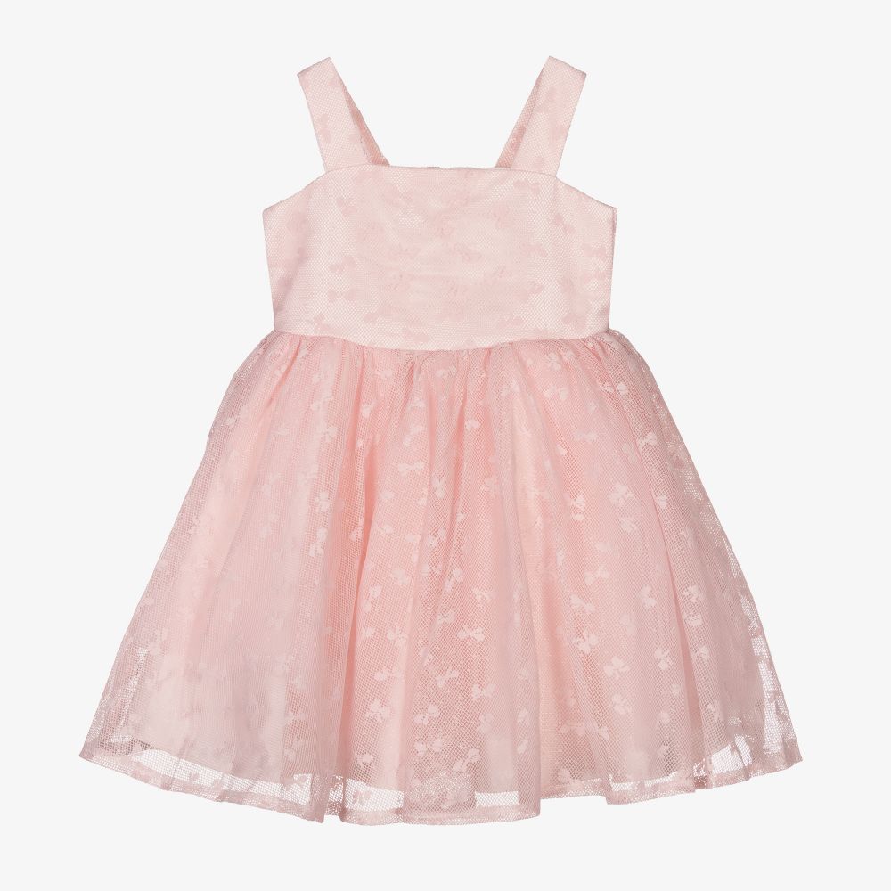 Beau KiD-Розовое платье из тюля с бантами для девочек | Childrensalon Outlet