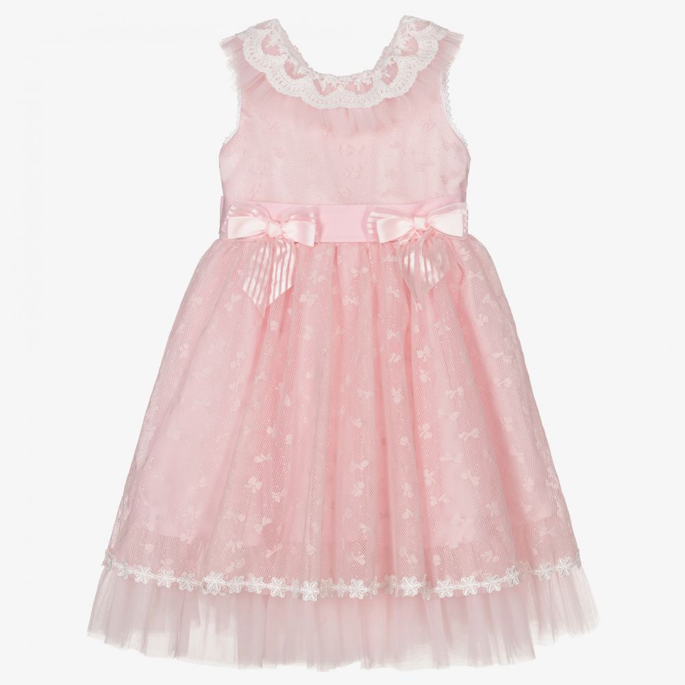 Beau KiD - Girls Pink Tulle Bows Dress | Childrensalon