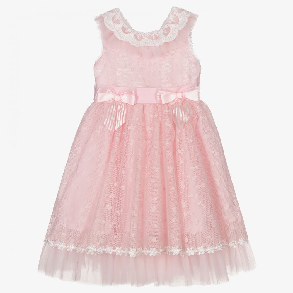 Beau KiD-Girls Pink Tulle Bows Dress | Childrensalon Outlet