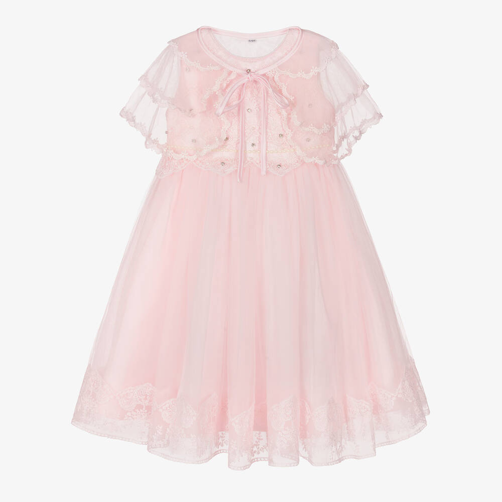 Beau KiD - Girls Pink Tulle & Lace Dress | Childrensalon