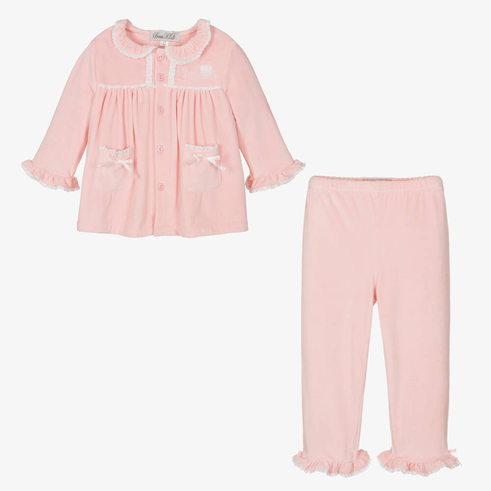 Beau KiD-Велюровый комплект для сна розовый для девочек | Childrensalon Outlet