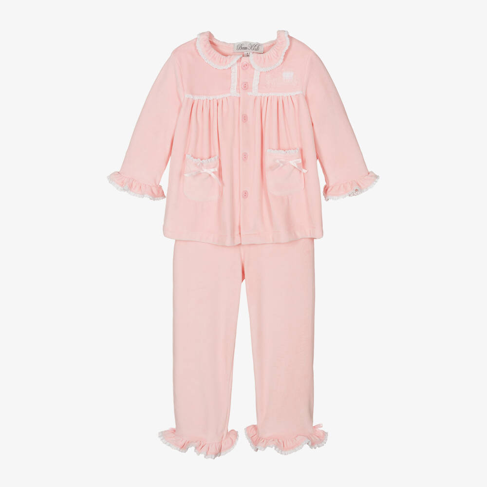 Beau KiD-Велюровый комплект для сна розовый для девочек | Childrensalon Outlet
