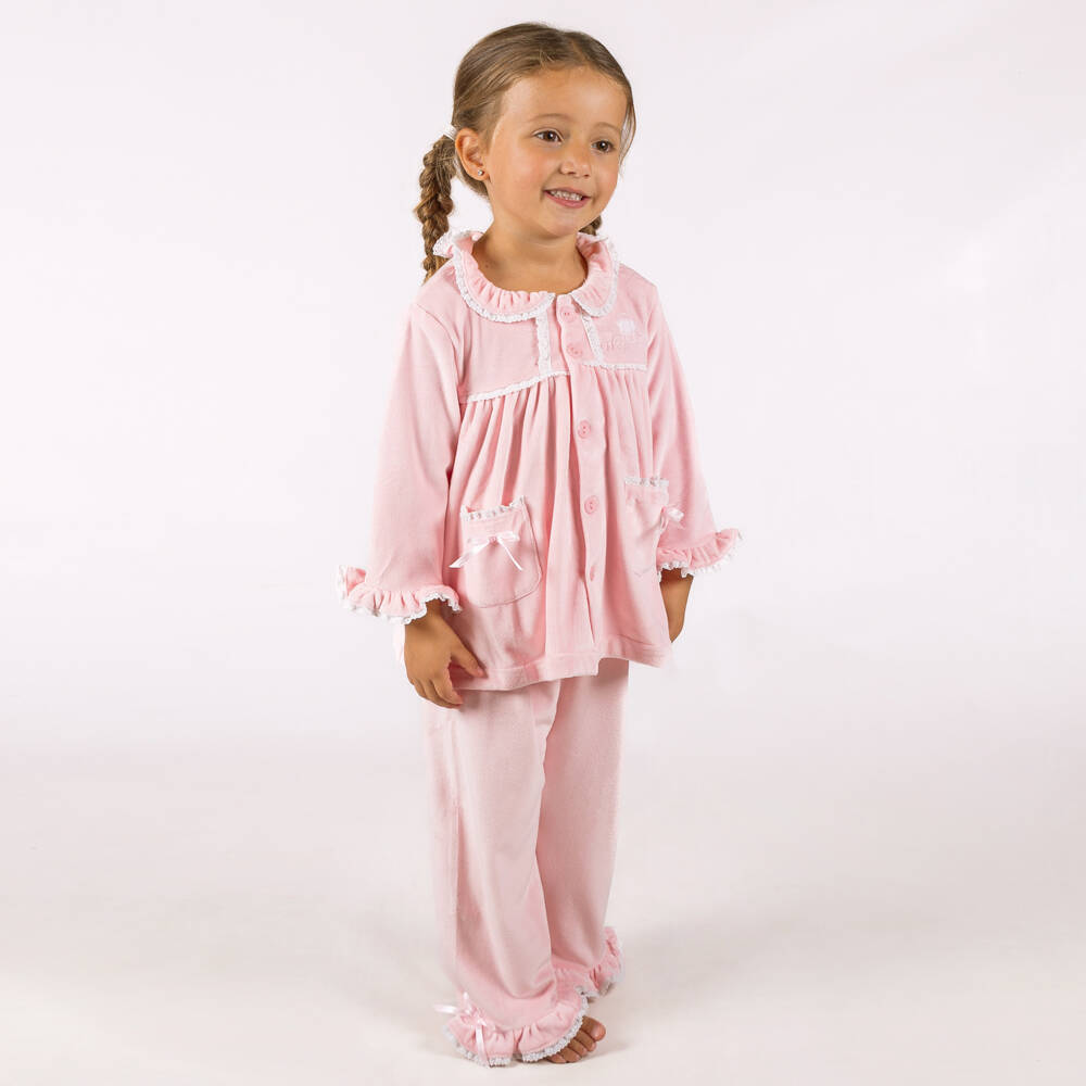 Beau KiD-Велюровый комплект для сна розовый для девочек | Childrensalon Outlet