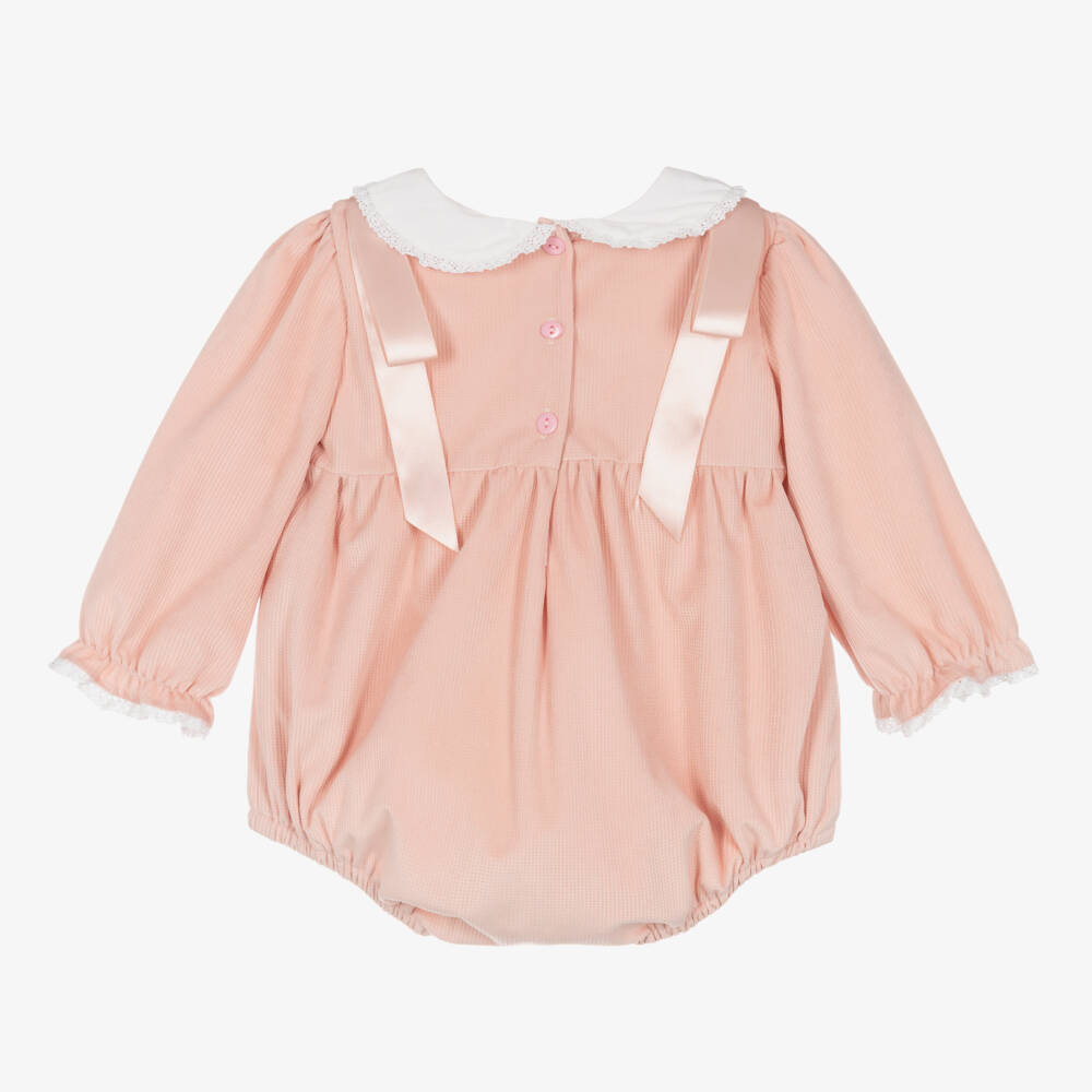 Beau KiD-Girls Pink Velvet Babysuit | Childrensalon Outlet