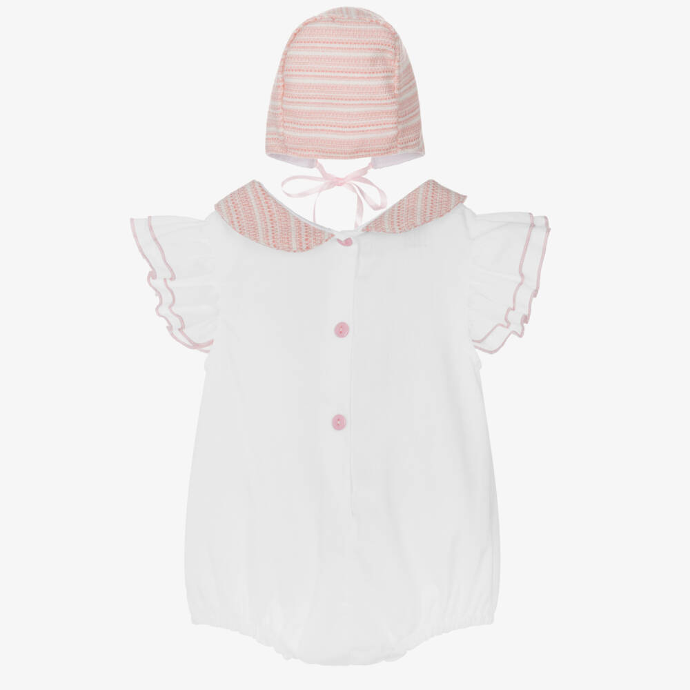 Beau KiD-Розово-белый хлопковый комплект для девочек | Childrensalon Outlet