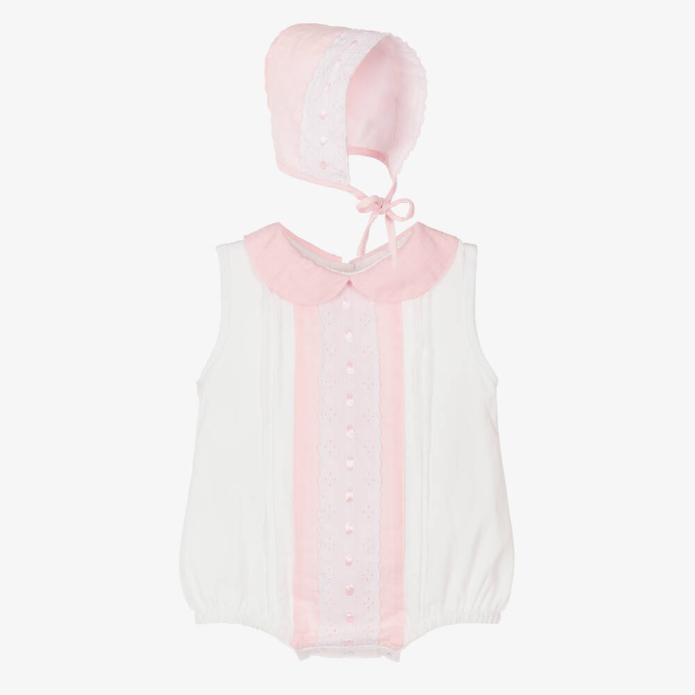 Beau KiD-Girls Pink & White Shortie Set | Childrensalon Outlet