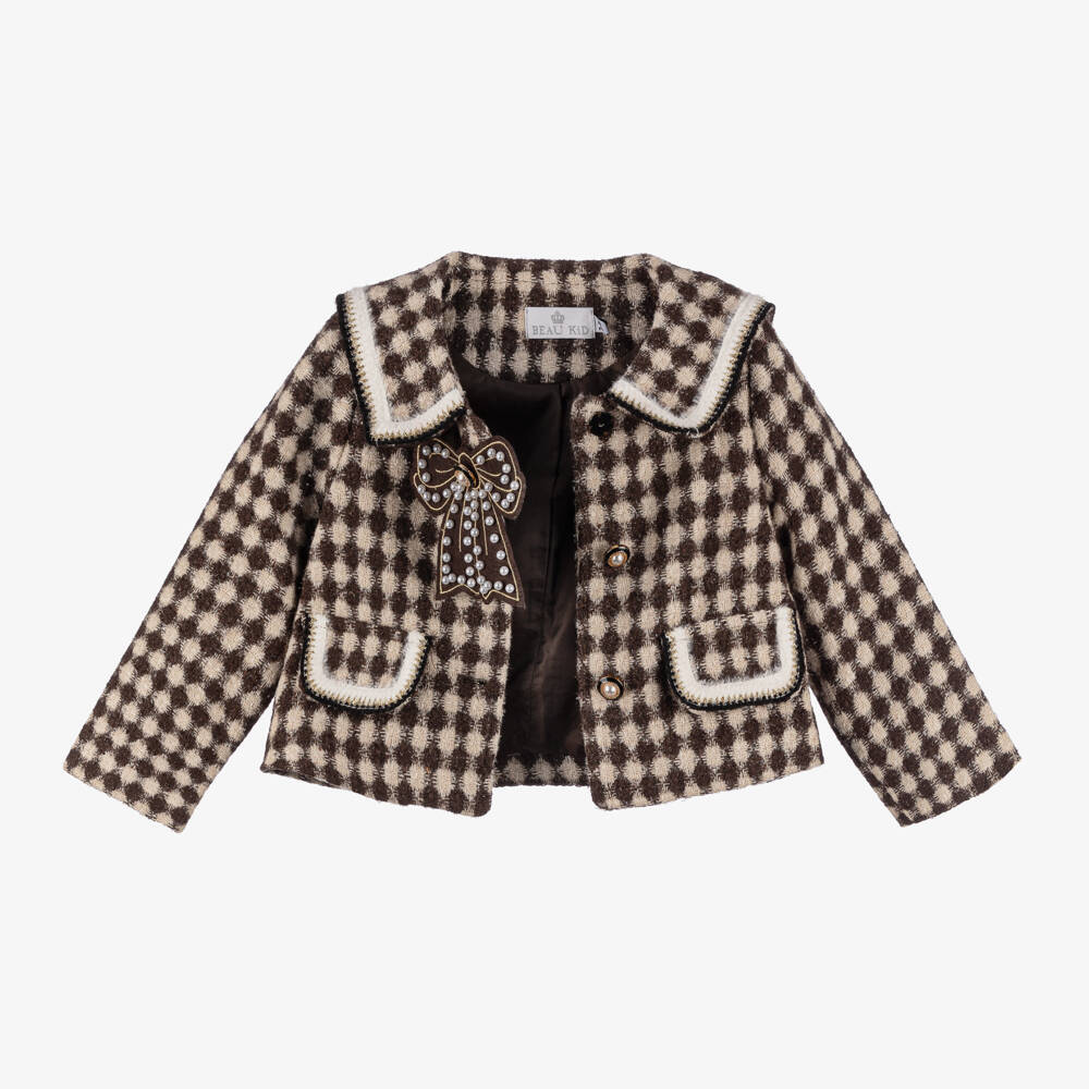 Beau KiD-Girls Plaid Bow Dress Ensemble | Childrensalon Outlet