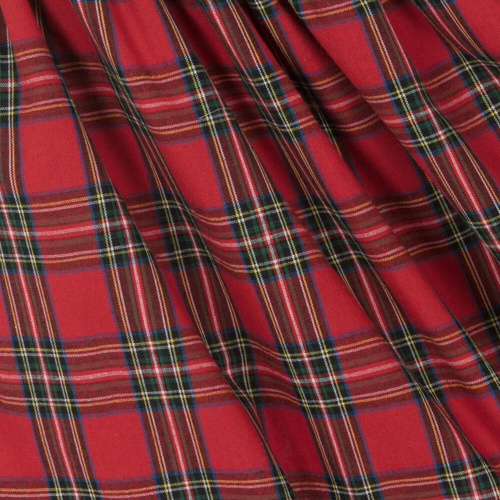 بو كيد-فستان تارتان كاروهات قطن تويل لون أحمر | Childrensalon Outlet