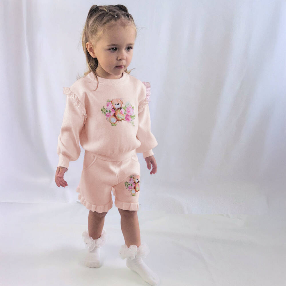 Beau KiD-Girls Rosy Knit Jumper & Shorts | Childrensalon Outlet