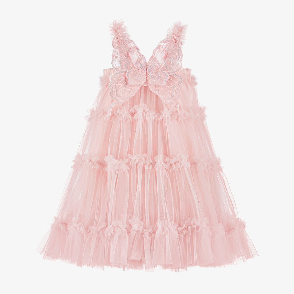 Beau KiD-Girls Rosy Tulle Butterfly Gown | Childrensalon Outlet