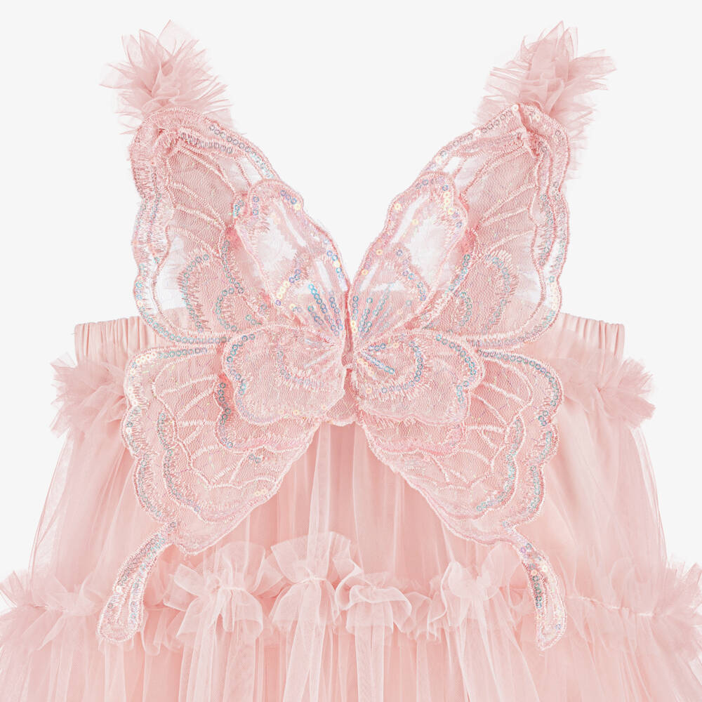 Beau KiD-Girls Rosy Tulle Butterfly Gown | Childrensalon Outlet