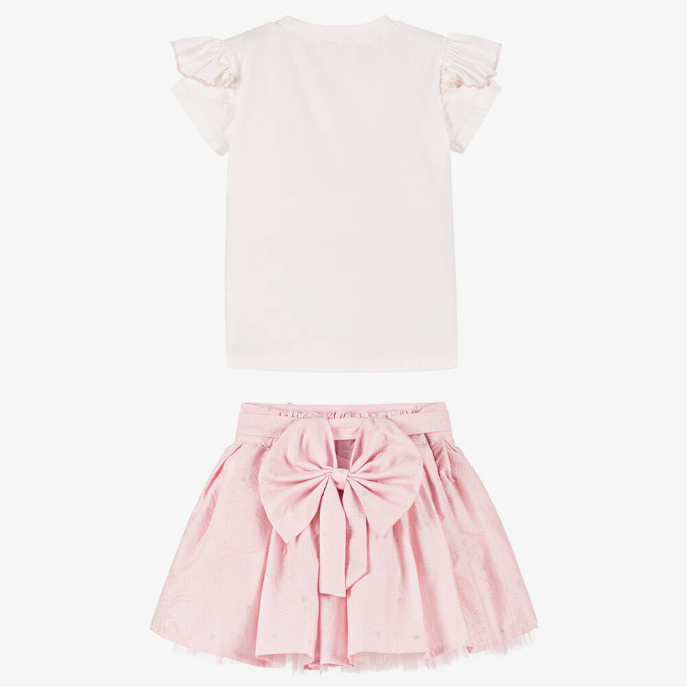 Beau KiD-طقم تنورة لامعة للبنات في عيد الميلاد | Childrensalon Outlet