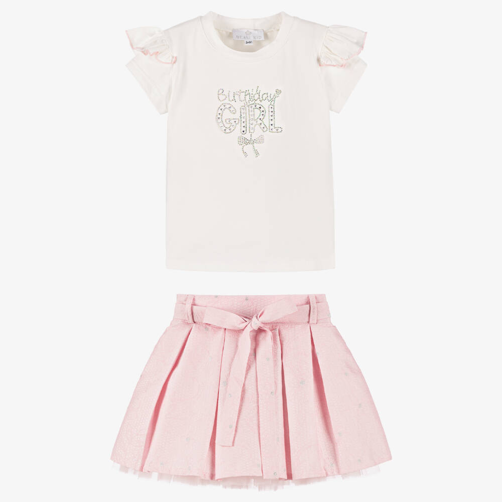 Beau KiD-طقم تنورة لامعة للبنات في عيد الميلاد | Childrensalon Outlet