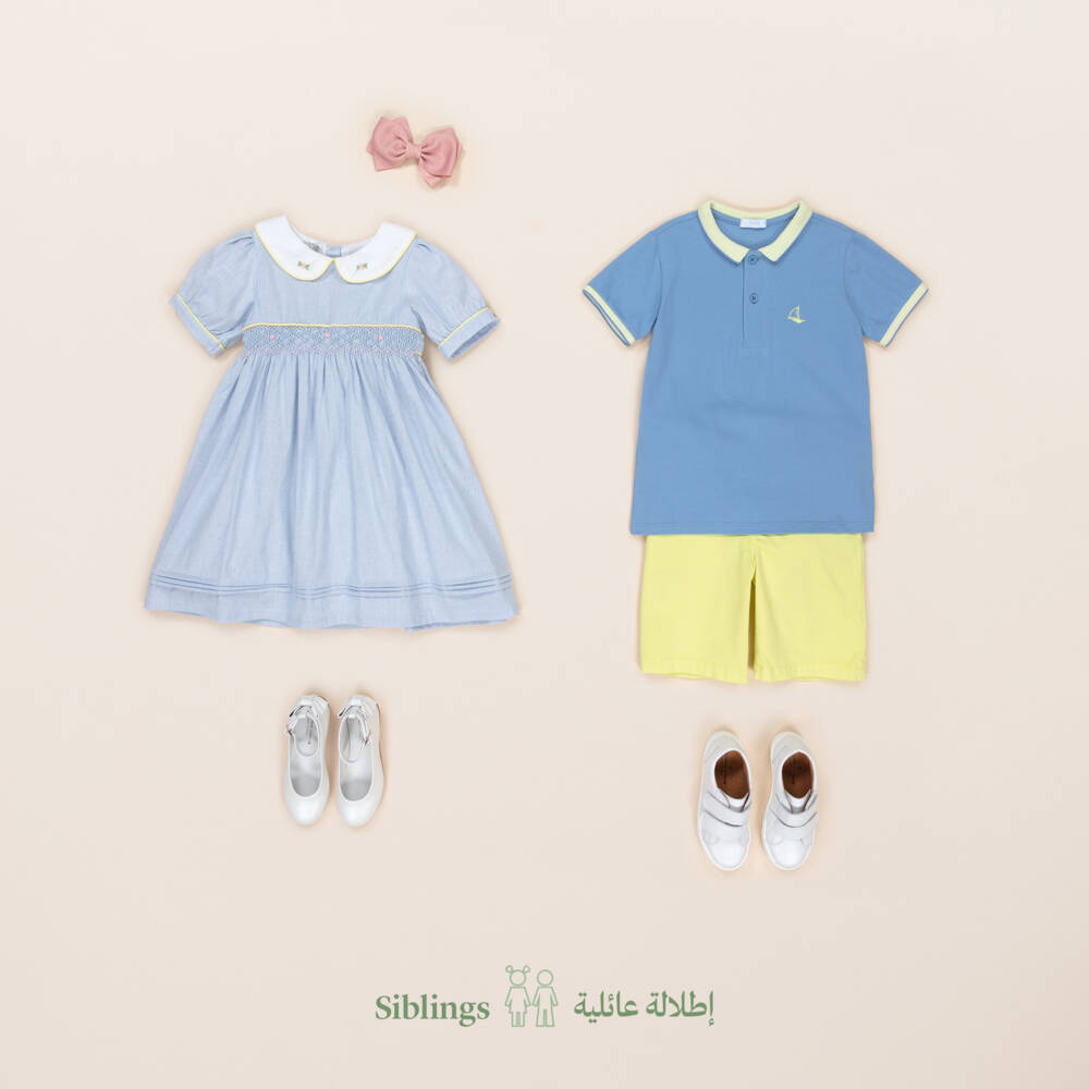 Beau KiD-Girls Soft Blue Embroidered Frock | Childrensalon Outlet