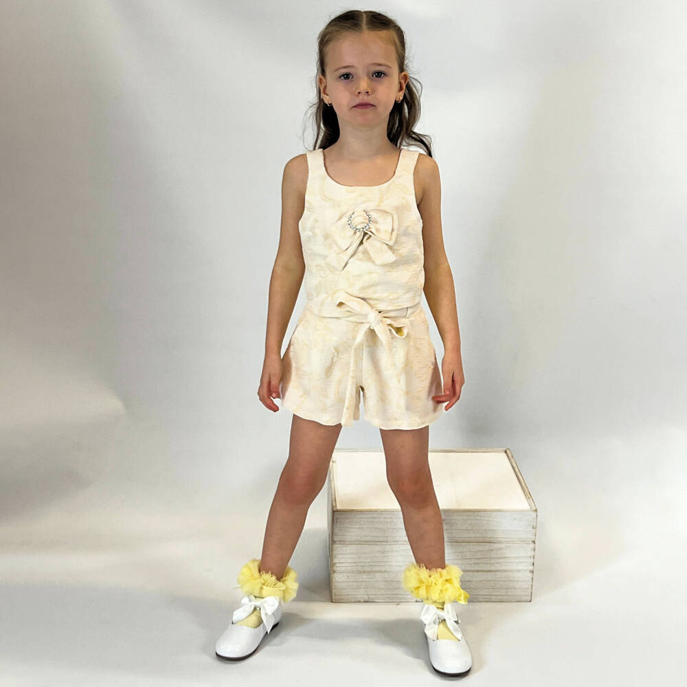 Beau KiD-Girls Sunlit Jacquard Shorts Ensemble | Childrensalon Outlet