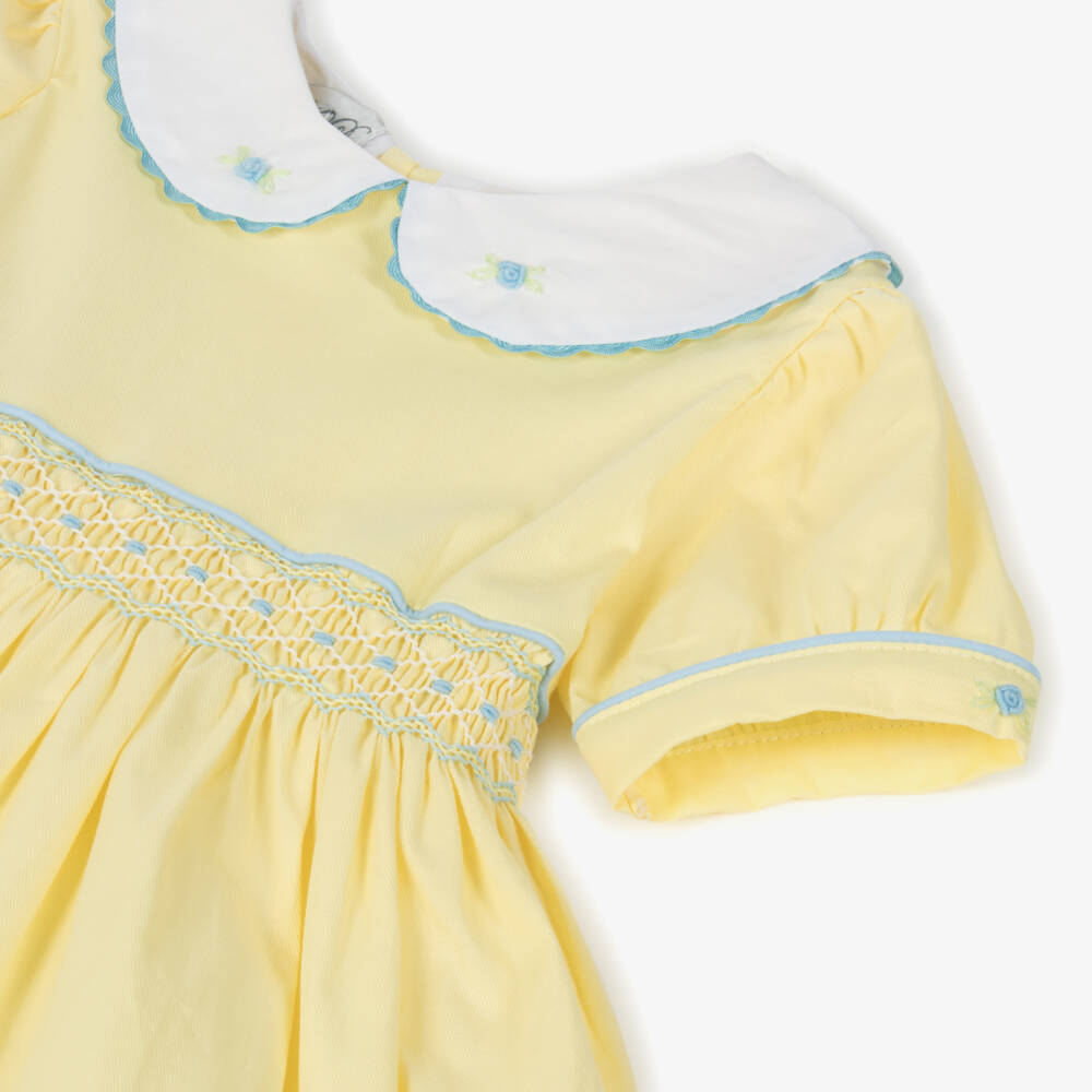 Beau KiD-Girls Sunny Cotton Smocked Frock | Childrensalon Outlet
