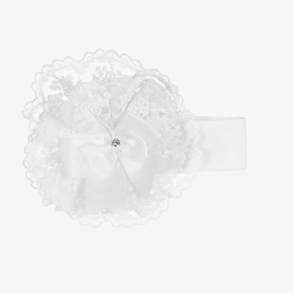 Beau KiD - Bandeau blanc à dentelle Fille | Childrensalon