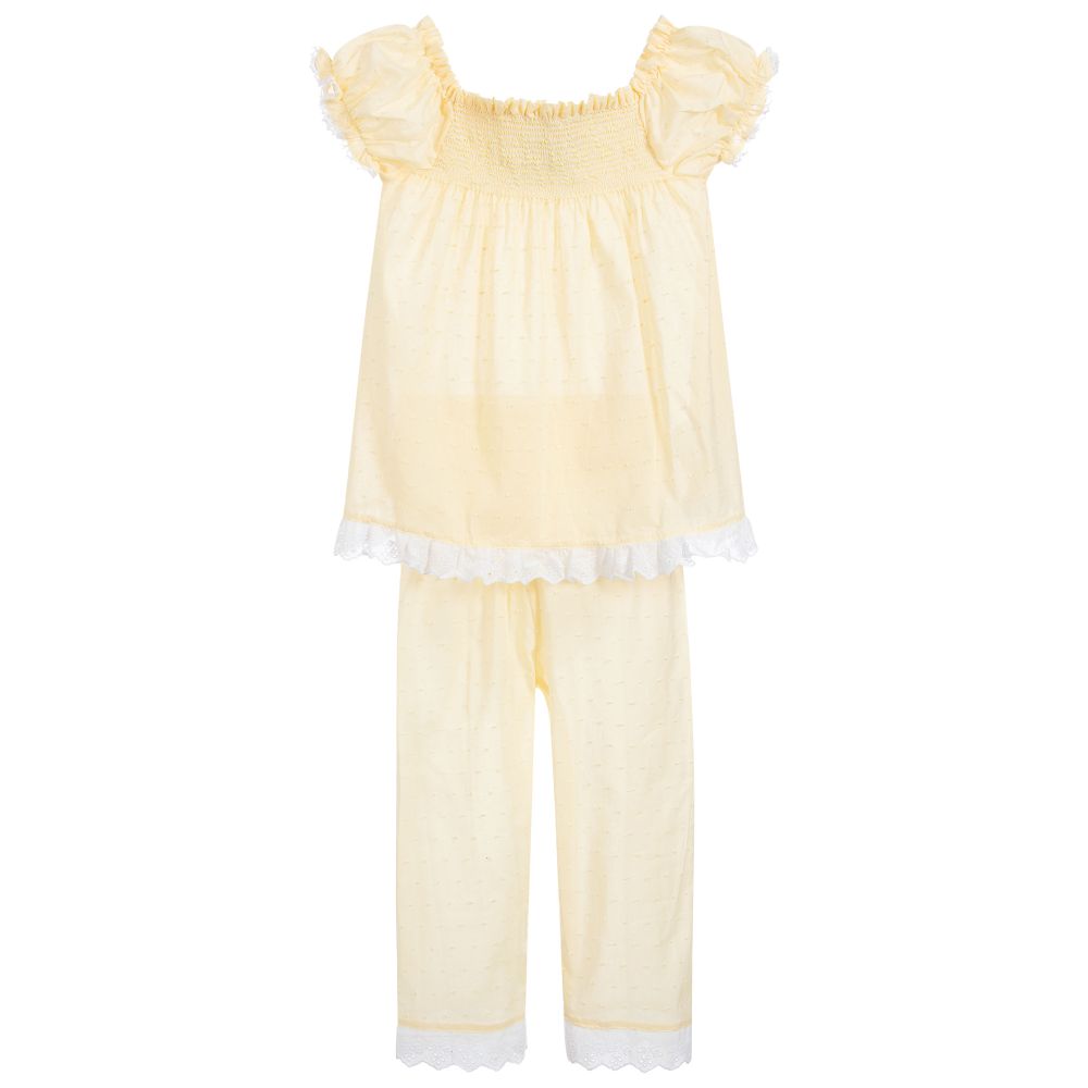 BEAU KID Girls Yellow Cotton Pyjamas