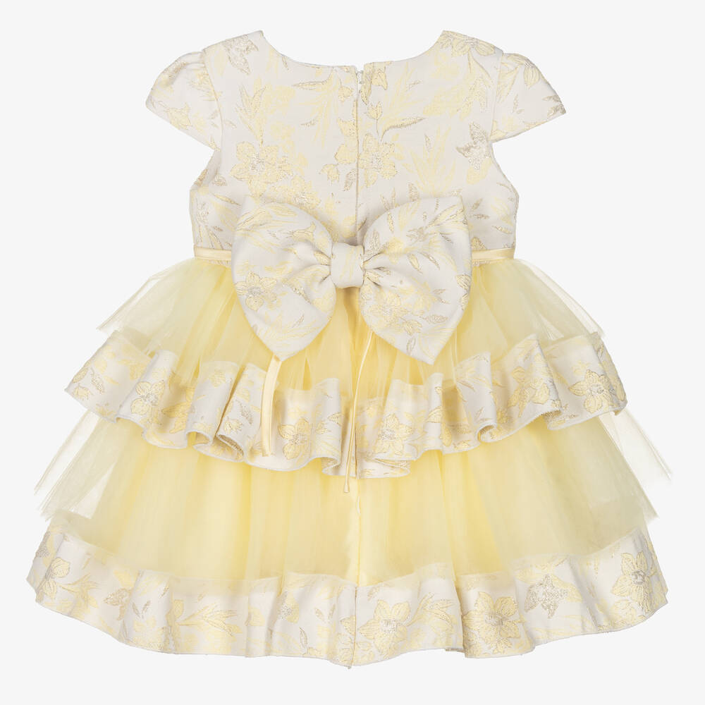 Beau KiD-Желто-золотистое платье из тюля с цветами | Childrensalon Outlet