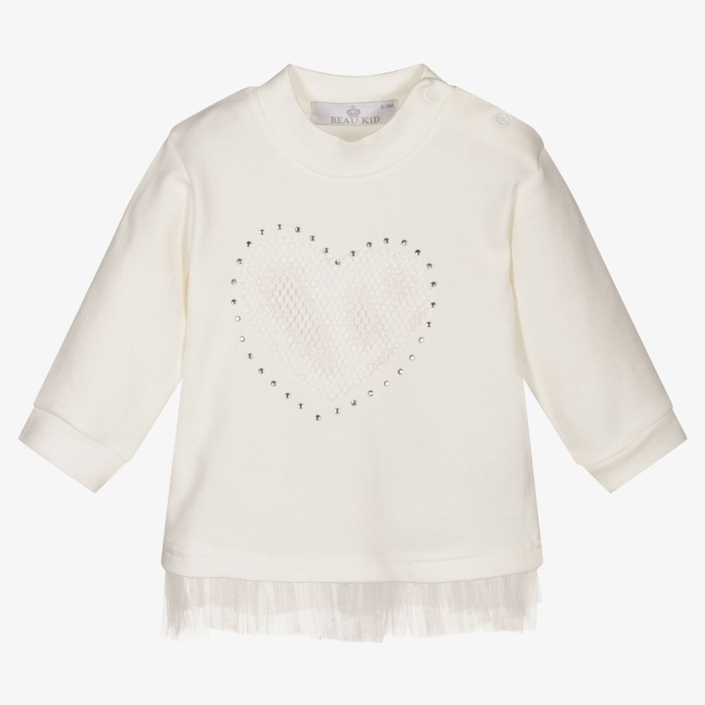 Beau KiD-Ivory Diamanté Trouser Set | Childrensalon Outlet