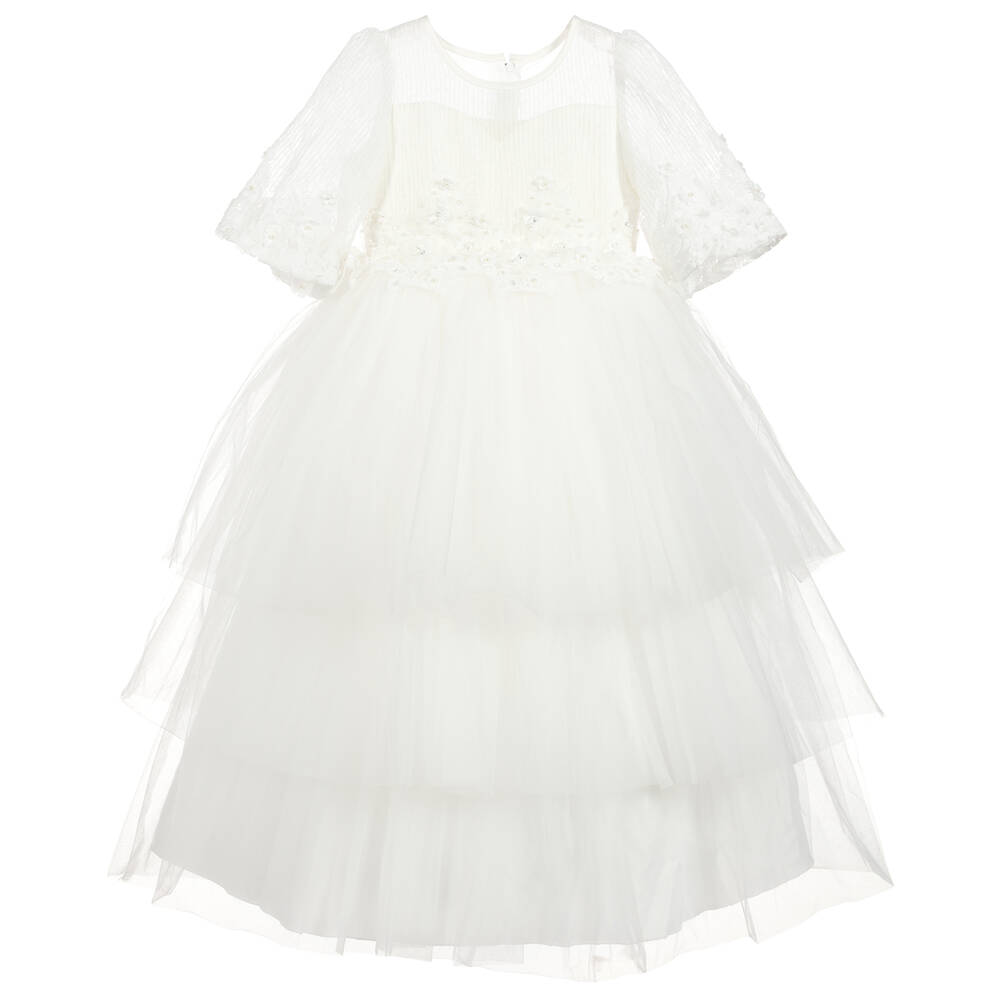 Beau KiD - Ivory Floral Tulle Dress | Childrensalon