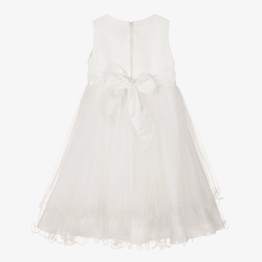 Beau KiD-Ivory Satin & Tulle Dress | Childrensalon Outlet