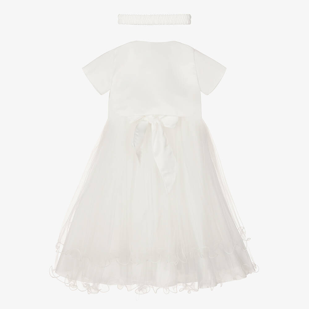 Beau KiD-Ivory Satin & Tulle Dress | Childrensalon Outlet