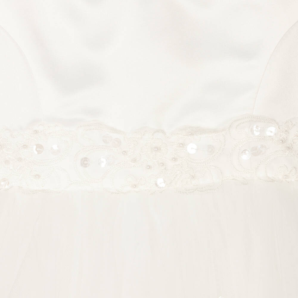 Beau KiD-Ivory Satin & Tulle Dress | Childrensalon Outlet