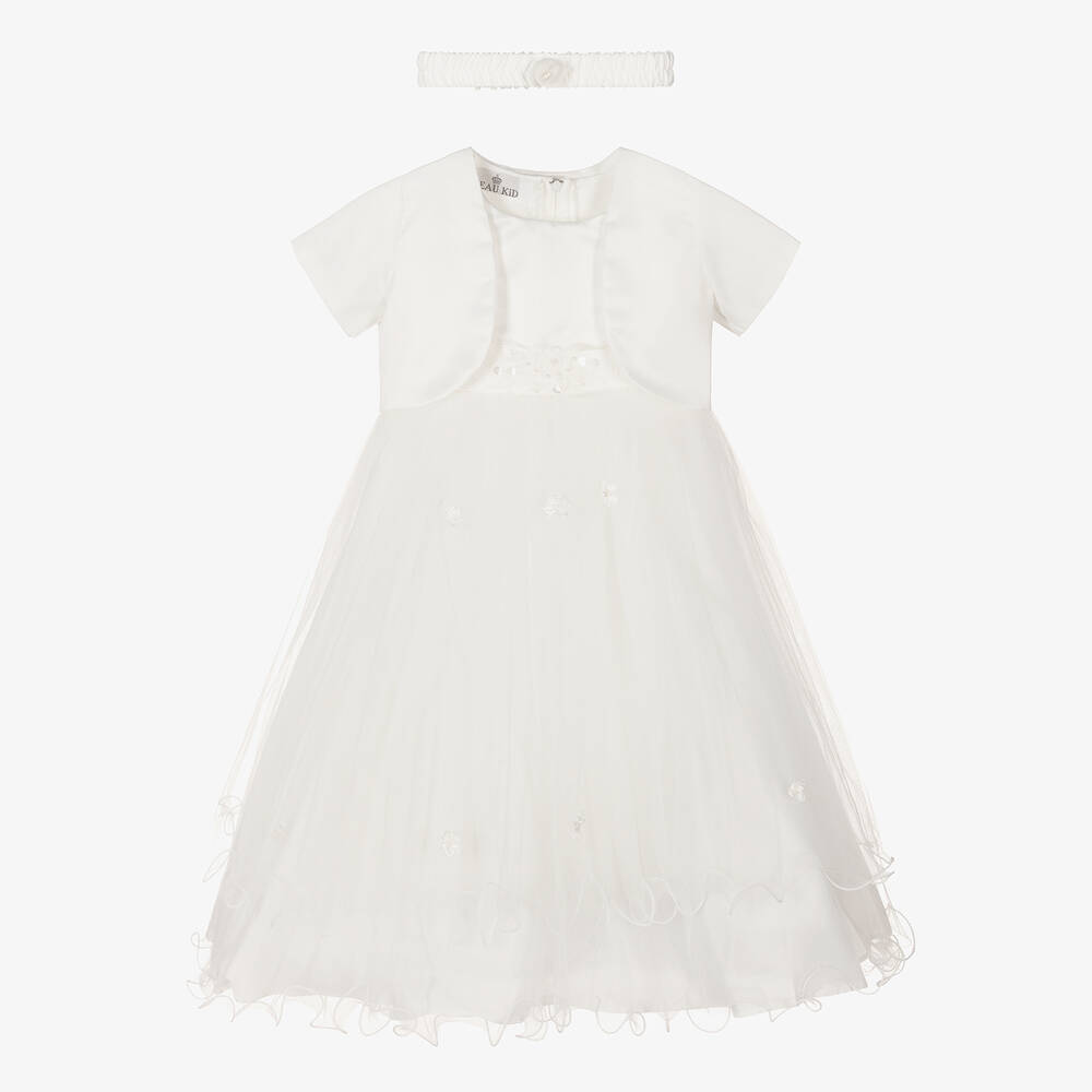 Beau KiD - Ivory Satin & Tulle Dress | Childrensalon