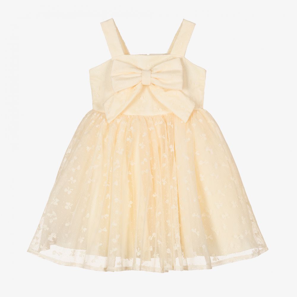 Beau KiD - Robe ivoire à nœud en tulle | Childrensalon