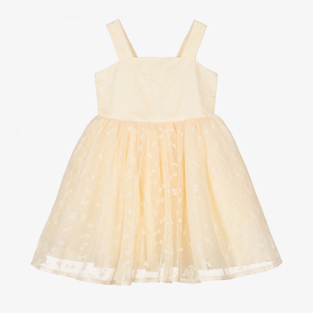 Beau KiD-Ivory Tulle Bow Dress | Childrensalon Outlet