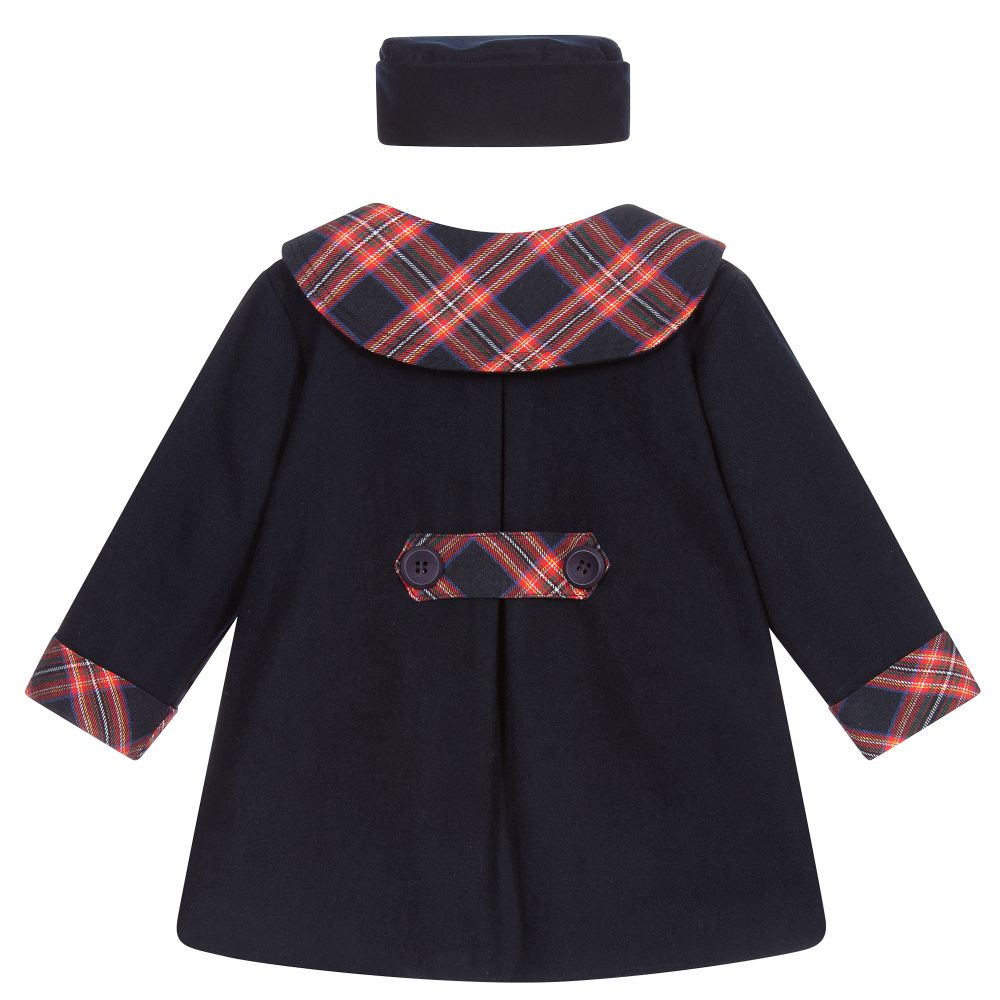 Beau KiD-Комплект из пальто и шапки темно-синего цвета | Childrensalon Outlet