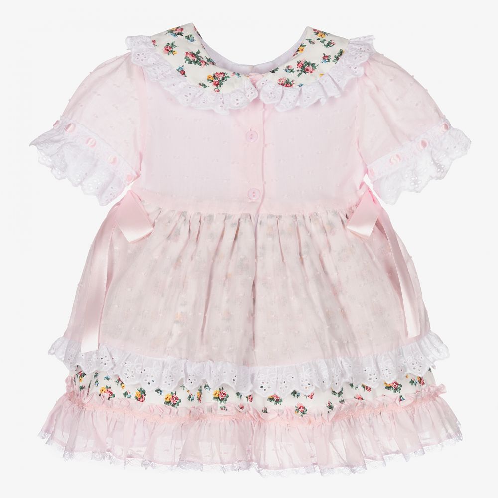 Beau KiD-Pink Plumeti Floral Dress | Childrensalon Outlet