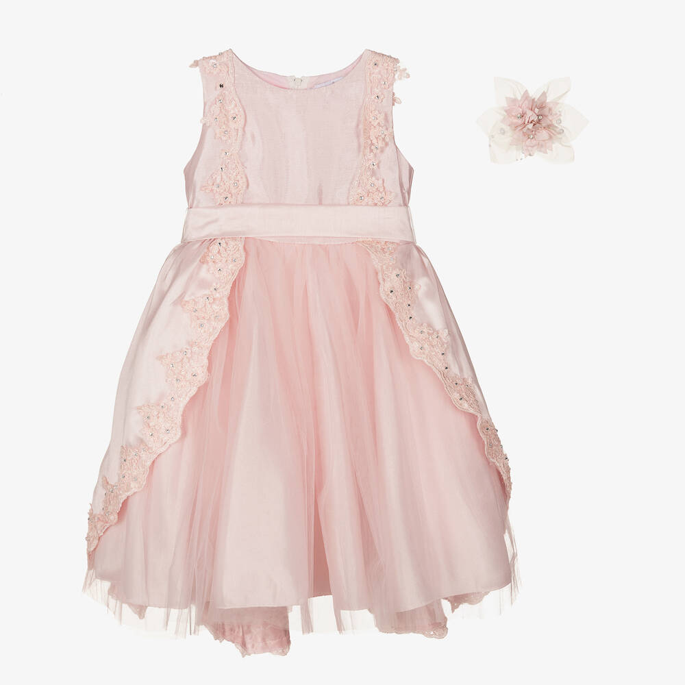 Beau KiD - Pink Satin, Lace & Tulle Dress | Childrensalon