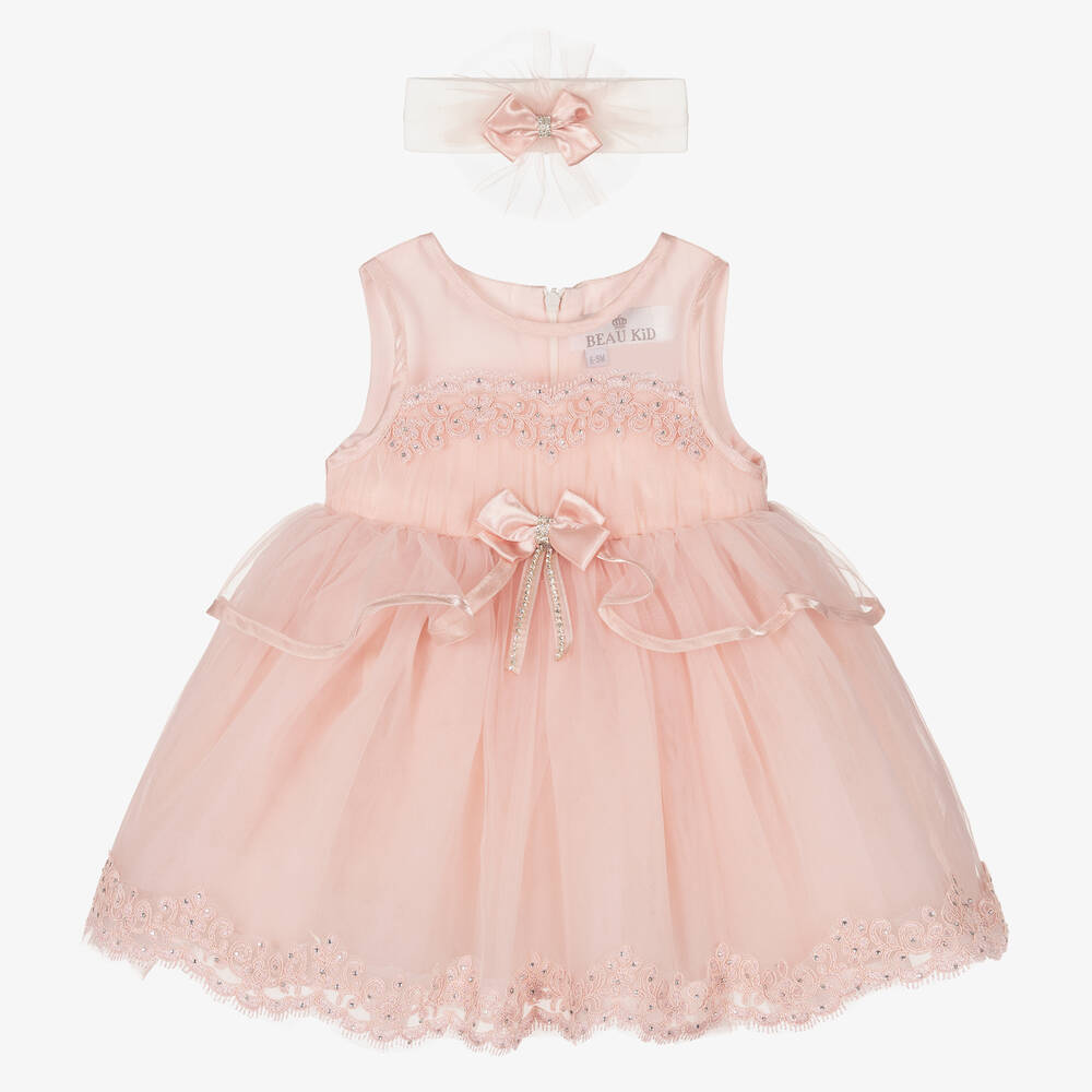 Beau KiD - Pink Tulle Baby Dress Set | Childrensalon