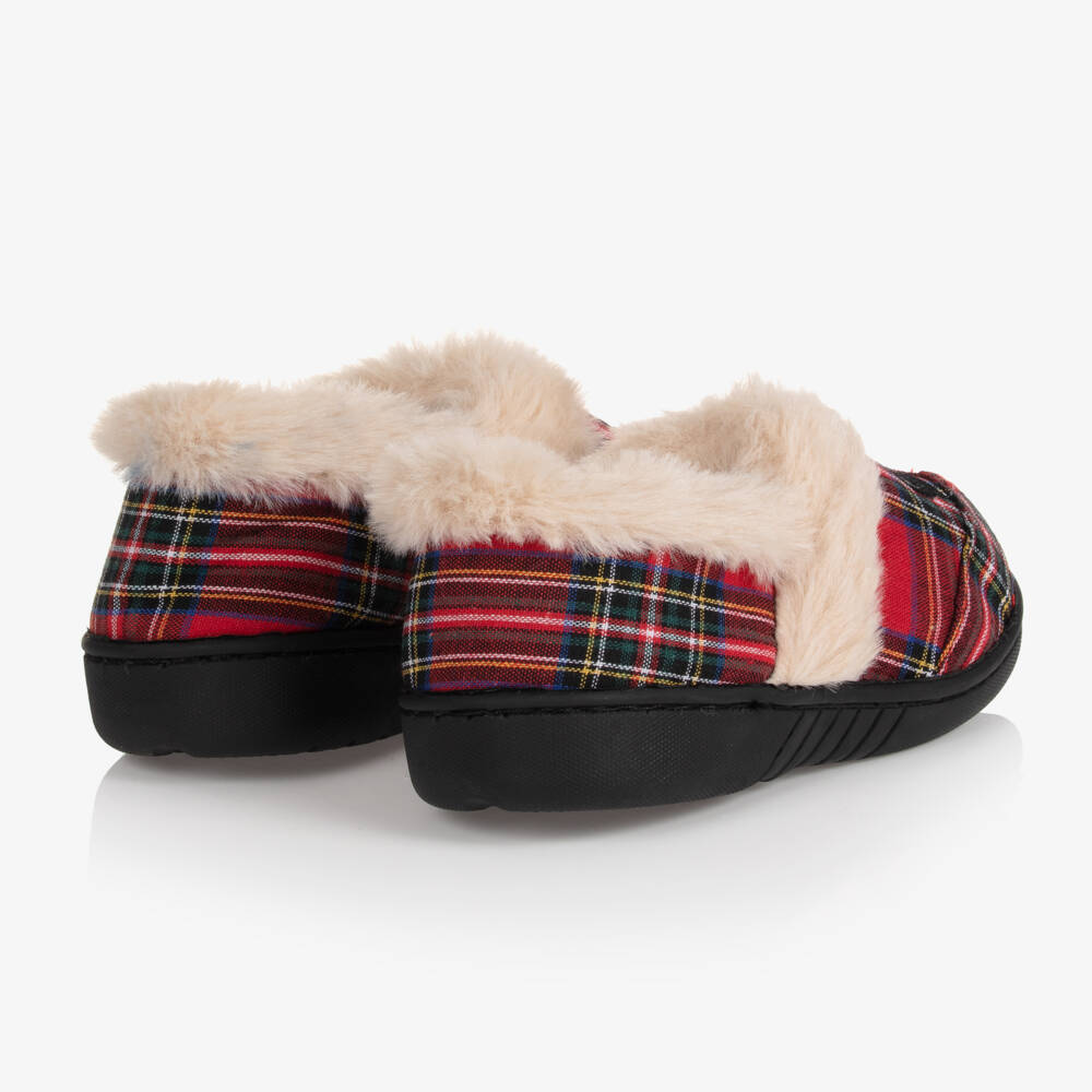 Beau KiD-Red Tartan Slippers | Childrensalon Outlet
