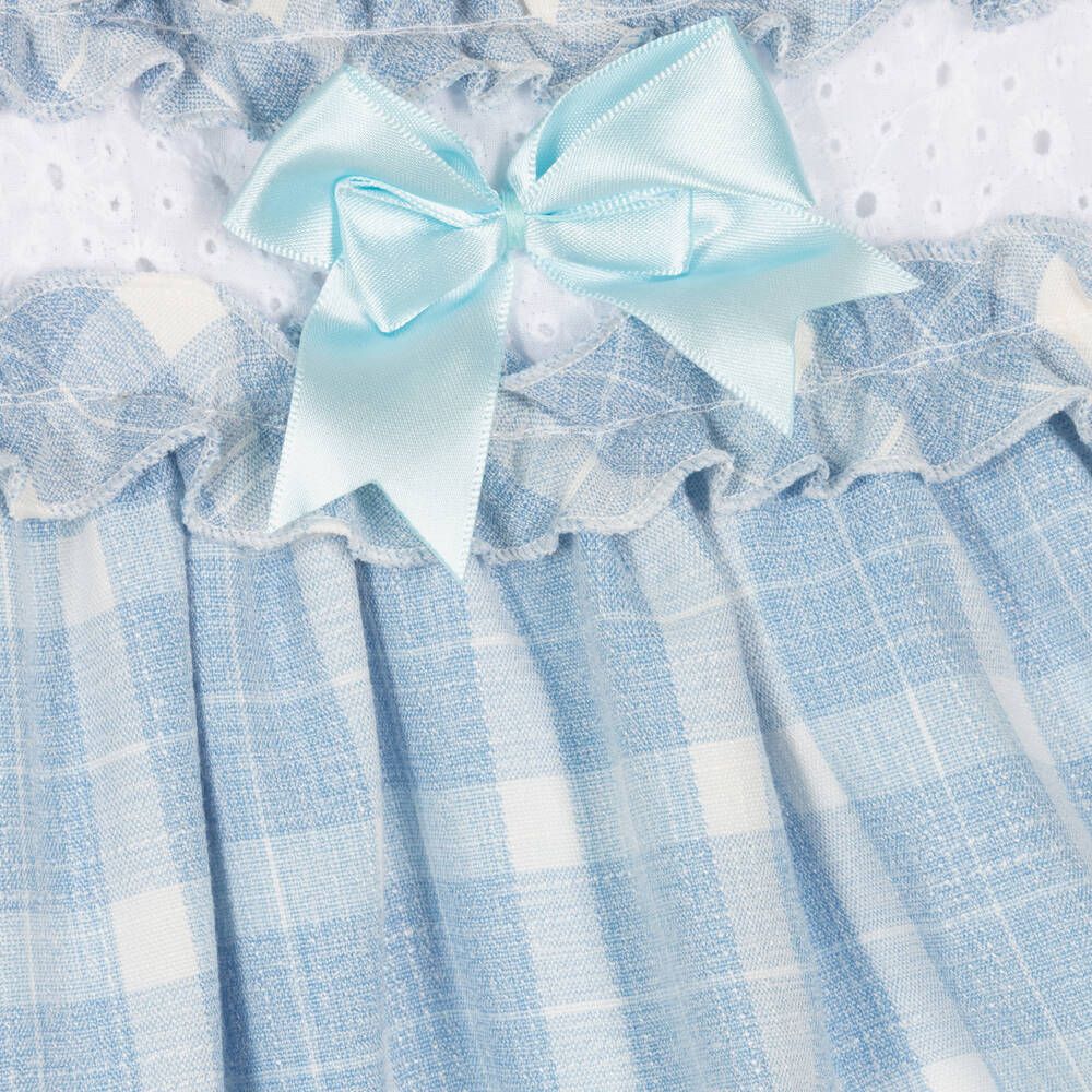 Beau KiD-White & Blue Cotton Outfit Set | Childrensalon Outlet